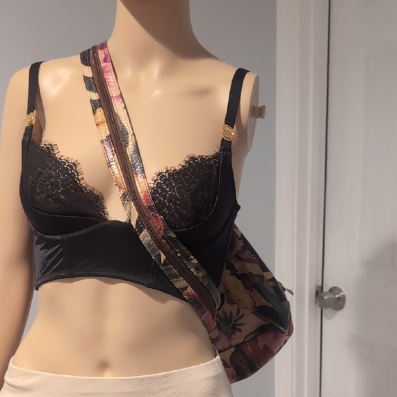 Red and Pink Tropical Print Backpack - Picture 7 of 11